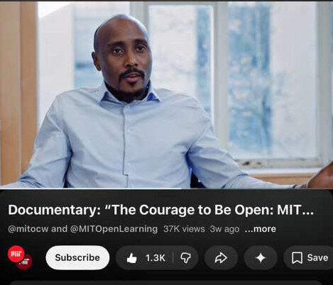 Still from the Massachusetts Institute of Technology documentary 'The Courage to Be Open' featuring Emmanuel